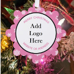 Geschenke für Weihnachts-Business-Kunden Ornament Karte<br><div class="desc">Fügen Sie diesem Kunden und Mitarbeitern Ihr Firmenlogo und Ihre Informationen hinzu,  Weihnachtsgeschenk oder Geschenktafel.</div>