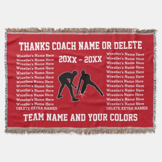 Geschenke für Wrestling-Trainer, Ihre FARBEN und Decke (Vorderseite)