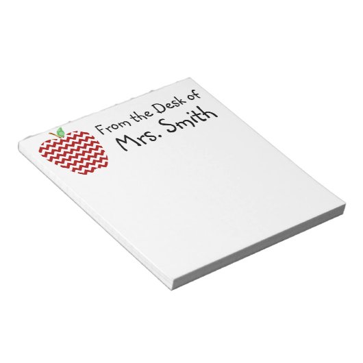 Geschenke für Zickzack Apple-Lehrer Notizblock (angewinkelt)