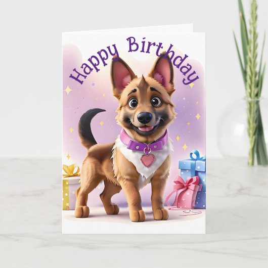 Geschenke Galore Elsatian Welppy's Special Day Geb Karte (Vorderseite)