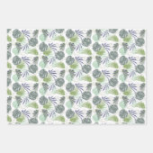 Geschenke geben Pflanze Muster Abbildung Geschenkpapier Set (Vorderseite 3)