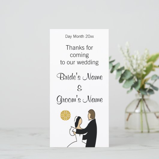 Geschenke, Geschenke, Giveaways Dankeskarte (Stehend Vorderseite)