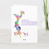 Geschenke Girl Geburtstagskarte Karte (Rückseite)