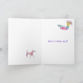 Geschenke Girl Geburtstagskarte Karte (Innenseite)