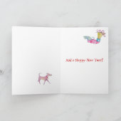 Geschenke Girl Weihnachtskarte Feiertagskarte (Innenseite)