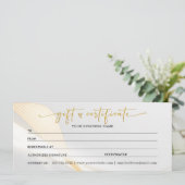 Geschenke Gold Zertifikate für mein Geschäft (Stehend Vorderseite)