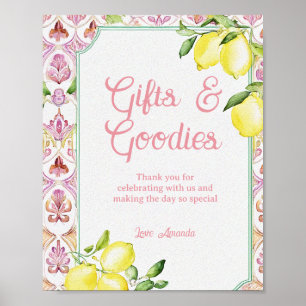 Geschenke & Gute Sachen Rosa Gelbe Zitrone Duschge Poster