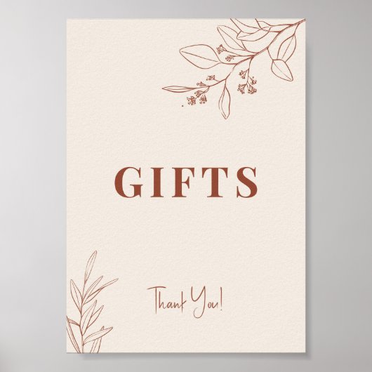 Geschenke Hochzeitszeichen Poster (Vorne)