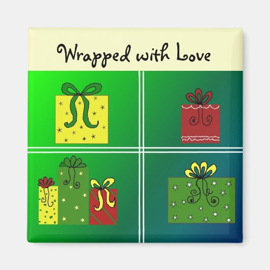 Geschenke in Hübschen Schriften Magnet (Vorne)