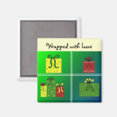Geschenke in hübschen Verpackungen Magnet (Vorderseite/Rückseite)