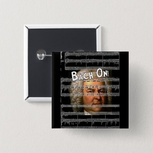 Geschenke Johann Bach Button (Vorne & Hinten)