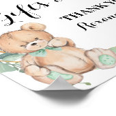 Geschenke & Karten Baby Duschbärenschild Poster (Ecke)