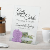 Geschenke & Karten Elegante Lilac Lila Rose Vielen Sockelschild (In SItu)