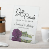 Geschenke & Karten Elegante Pflaume Lila Rose Viel Sockelschild (In SItu)