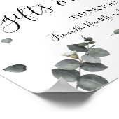 Geschenke & Karten Hochzeitgenössische Grüne Eukal Poster (Ecke)