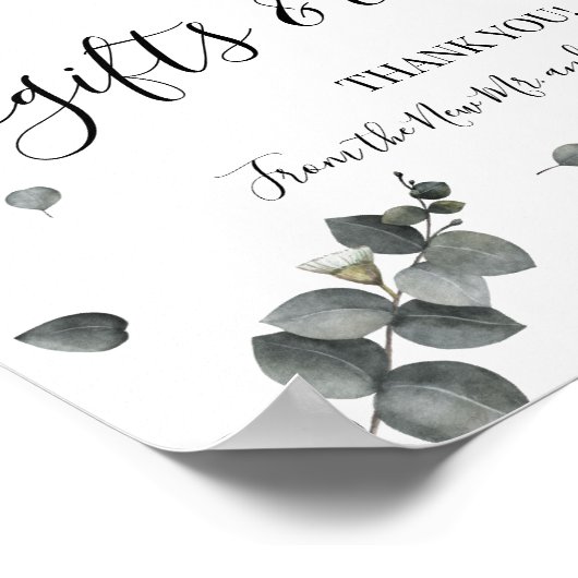 Geschenke & Karten Hochzeitgenössische Grüne Eukal Poster (Ecke)