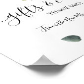 Geschenke & Karten Hochzeitgenössische Grüne Eukal Poster (Ecke)