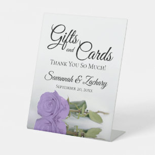 Geschenke & Karten Lavender Lila Rose Vielen Dank Sockelschild