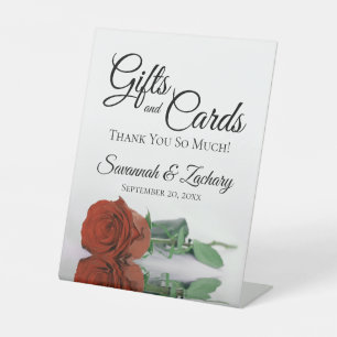 Geschenke & Karten Rust Orange Rose Vielen Dank Sockelschild
