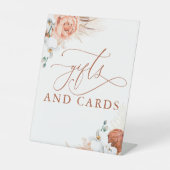 Geschenke Karten Terracotta Floral Pampas Grass Ze Sockelschild (Vorderseite)