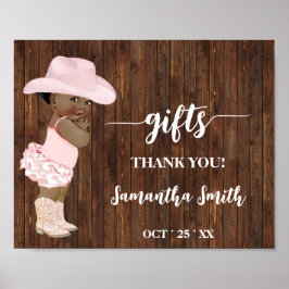 Geschenke Kleine OM Cowgirl Western Babydusche Sch Poster