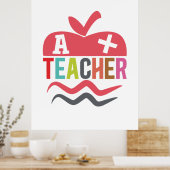 Geschenke Lehrer | A Plus Teacher Poster (Küche)
