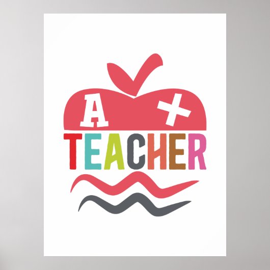 Geschenke Lehrer | A Plus Teacher Poster (Vorne)