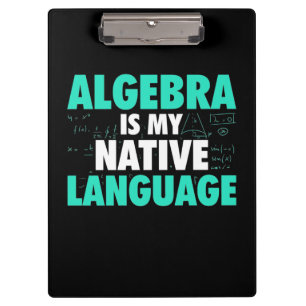 Geschenke Lehrer Algebra ist meine Muttersprache Klemmbrett