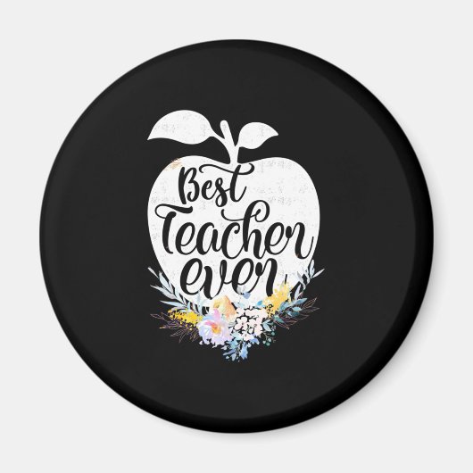 Geschenke Lehrer | Beste Blume Lehrer je Magnet (Vorne)