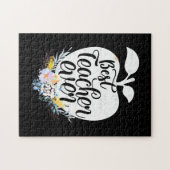 Geschenke Lehrer | Beste Blume Lehrer je Puzzle (Horizontal)