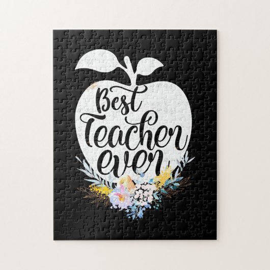 Geschenke Lehrer | Beste Blume Lehrer je Puzzle (Vertikal)