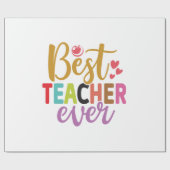 Geschenke Lehrer | Bester Lehrer je Geschenkpapier (Flach)