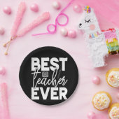 Geschenke Lehrer | Bester Lehrer je Pappteller (Party)