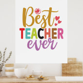 Geschenke Lehrer | Bester Lehrer je Poster (Küche)