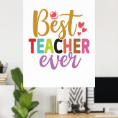 Geschenke Lehrer | Bester Lehrer je Poster (Heimbüro)