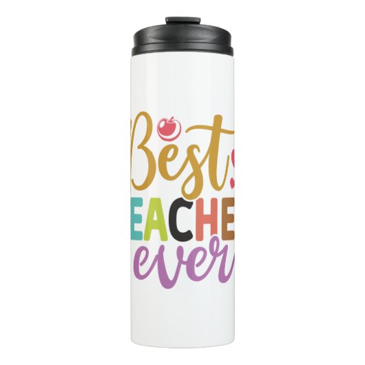 Geschenke Lehrer | Bester Lehrer je Thermosbecher (Vorderseite)