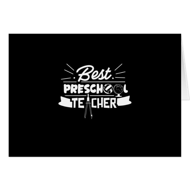 Geschenke Lehrer | Bester Preschool-Lehrer (Vorderseite (Horizontal))