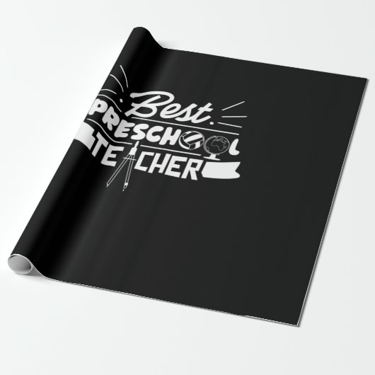 Geschenke Lehrer | Bester Preschool-Lehrer Geschenkpapier (Ungerollt)