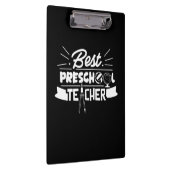 Geschenke Lehrer | Bester Preschool-Lehrer Klemmbrett (Rechts)