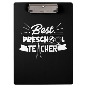 Geschenke Lehrer Bester Vorschullehrer Klemmbrett