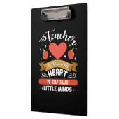 Geschenke Lehrer | Big Heart Teacher Klemmbrett (Links)