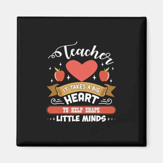 Geschenke Lehrer | Big Heart Teacher Magnet (Vorne)