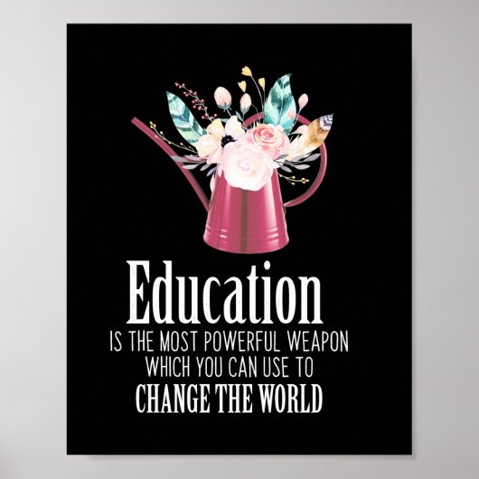 Geschenke Lehrer | Bildung verändert Welt Poster (Vorne)