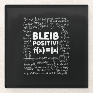 Geschenke Lehrer Bleib Positiv Math Teacher Glasuntersetzer