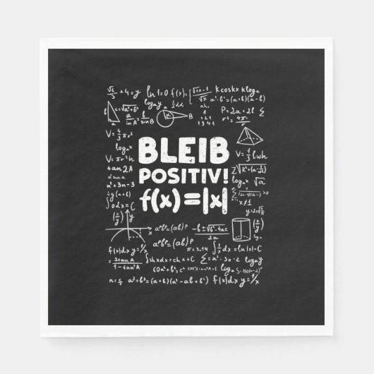 Geschenke Lehrer | Bleib Positiv Math Teacher Serviette (Vorderseite)