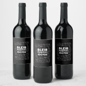 Geschenke Lehrer | Bleib Positiv Math Teacher Weinetikett (Flaschen)
