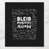 Geschenke Lehrer | Bleib Positiv Math Teacher Weinetikett (Einzelnes Label)