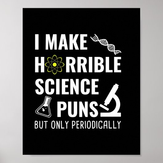 Geschenke Lehrer | Chemie I Make Horrible Poster (Vorne)