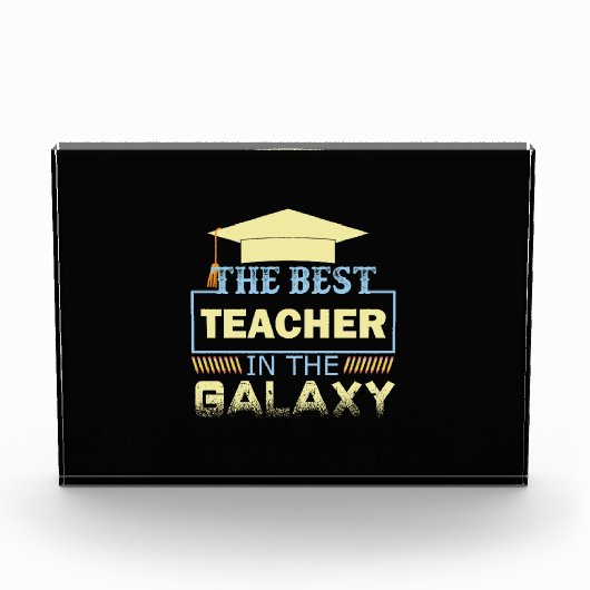 Geschenke Lehrer | Der beste Lehrer der Galaxie Fotoblock (Vorderseite)