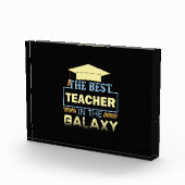 Geschenke Lehrer | Der beste Lehrer der Galaxie Fotoblock (Rechts)